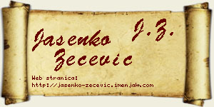 Jasenko Zečević vizit kartica